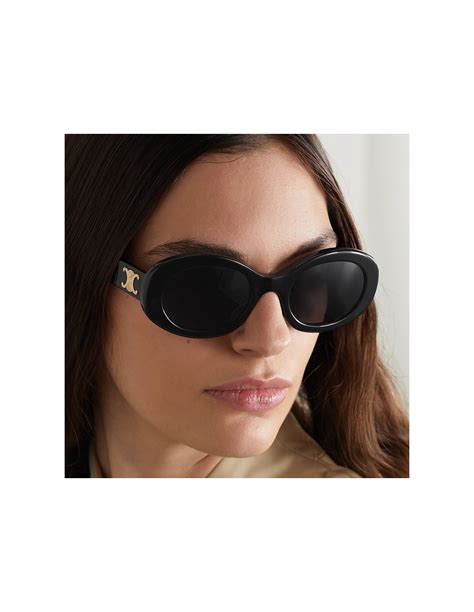 celine cl40194u 01a|Celine Triomphe CL40194U Oval Sunglasses .